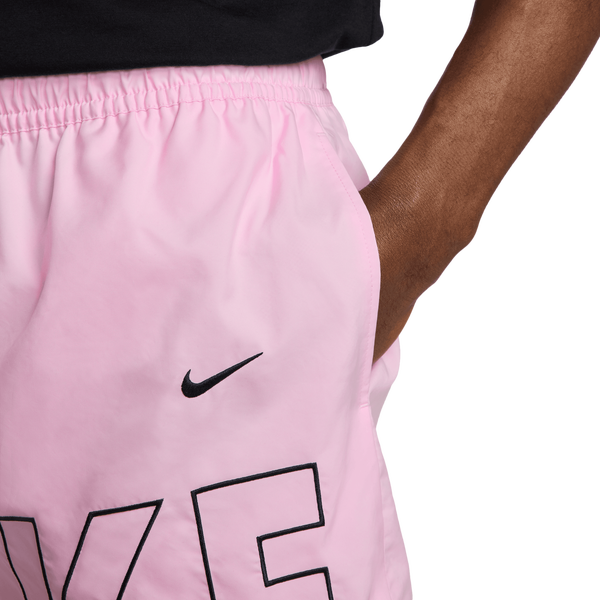 Nike Woven Monogram Flow Shorts - Men's - Pink Foam/Black - Image 5