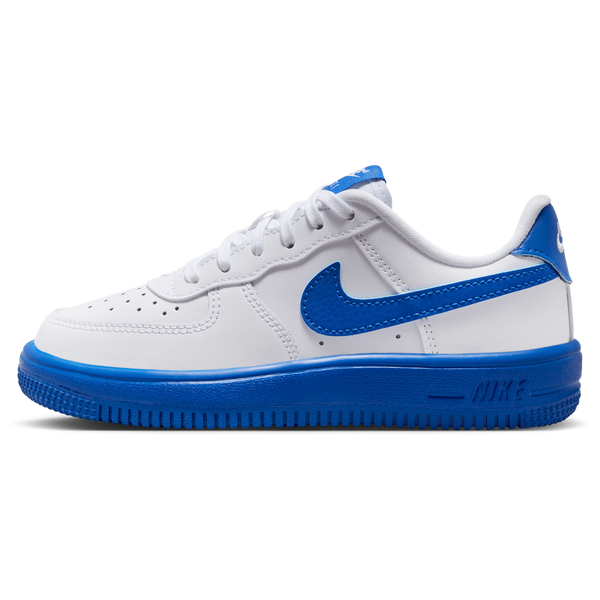 Nike Air Force 1 Low Lace - Boys' Preschool - White/Game Royal - Image 2
