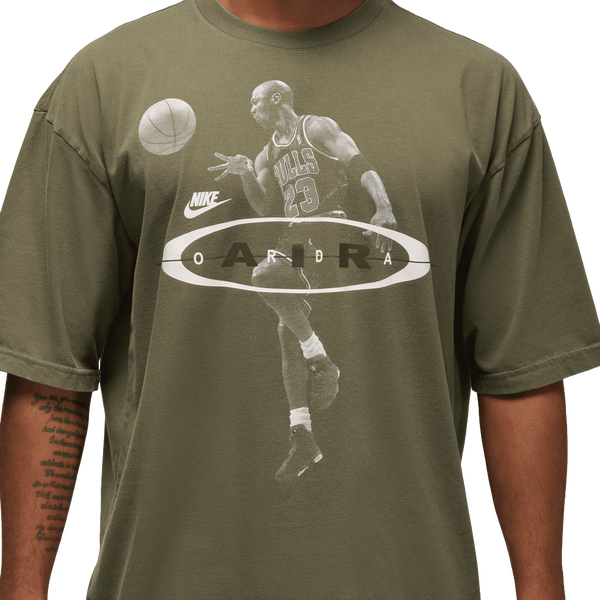 Jordan Brooklyn 2Air Reissue Short Sleeve Crew - Men's - Green/Brown - Image 3