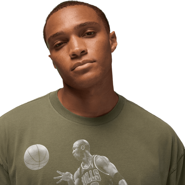 Jordan Brooklyn 2Air Reissue Short Sleeve Crew - Men's - Green/Brown - Image 5