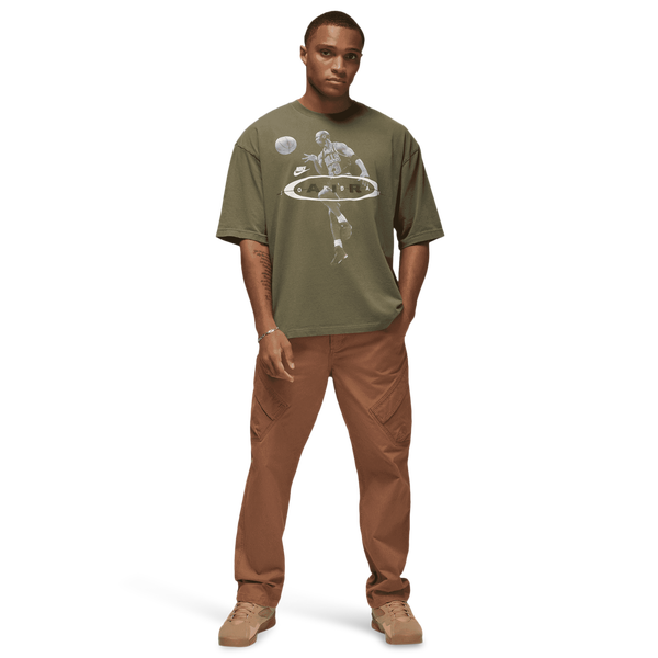 Jordan Brooklyn 2Air Reissue Short Sleeve Crew - Men's - Green/Brown - Image 6