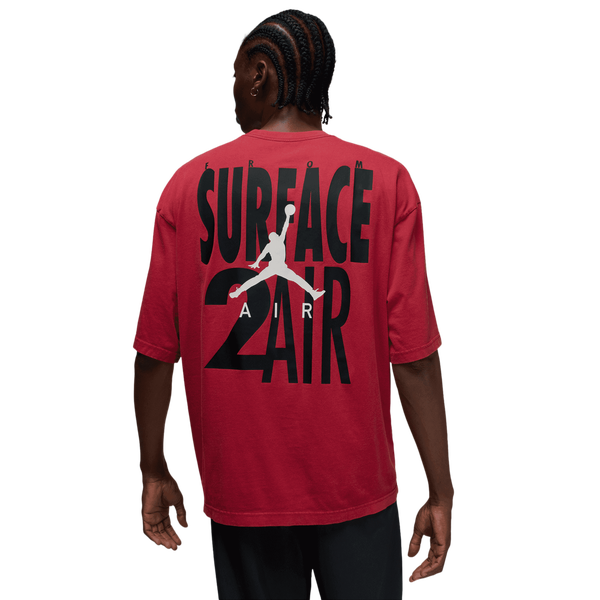 Jordan Brooklyn 2Air Reissue Short Sleeve Crew - Men's - Red/Black - Image 2