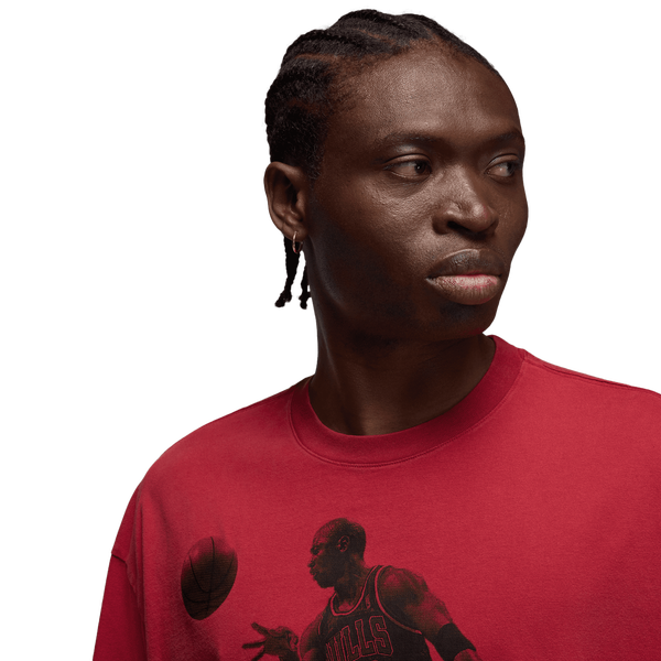 Jordan Brooklyn 2Air Reissue Short Sleeve Crew - Men's - Red/Black - Image 3