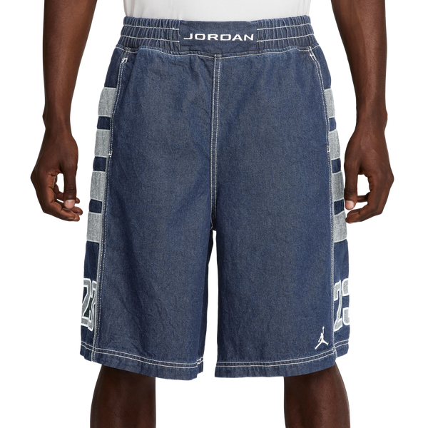 Jordan Flight Club Baggy Shorts - Men's - White/Blue/Grey