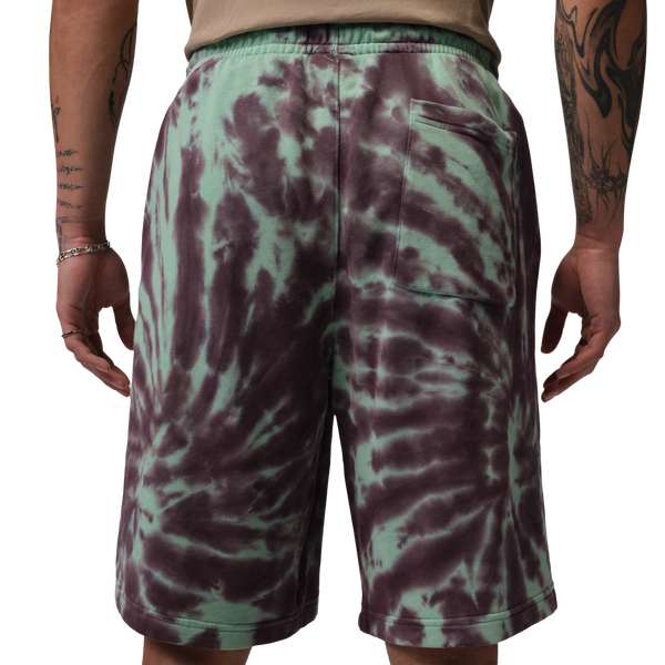 Jordan Brooklyn Festival TD Fleece Shorts - Men's - Burgundy Ash/Pale Ivory/Green Glow - Image 2