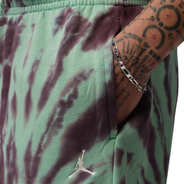Jordan Brooklyn Festival TD Fleece Shorts - Men's - Burgundy Ash/Pale Ivory/Green Glow - Image 3