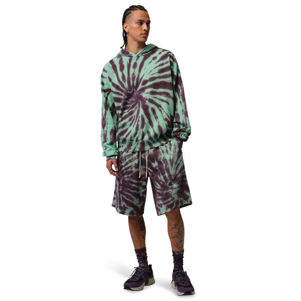 Jordan Brooklyn Festival TD Fleece Shorts - Men's - Burgundy Ash/Pale Ivory/Green Glow - Image 5