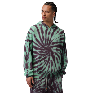 Jordan Brooklyn Festival TD Fleece Pull Over - Men's - Pale Ivory/Burgundy Ash/Green Glow