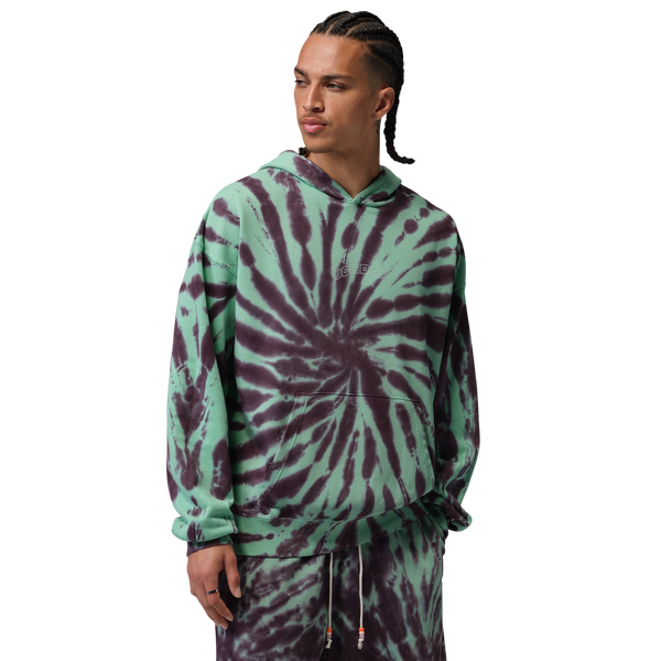 Jordan Brooklyn Festival TD Fleece Pull Over - Men's - Pale Ivory/Burgundy Ash/Green Glow