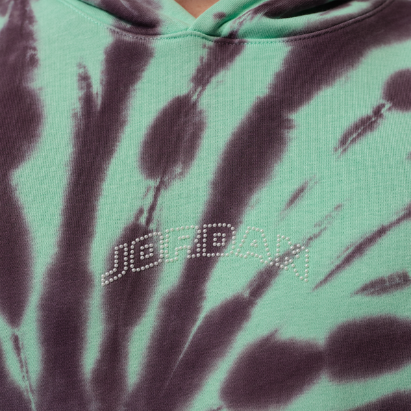 Jordan Brooklyn Festival TD Fleece Pull Over - Men's - Pale Ivory/Burgundy Ash/Green Glow - Image 4