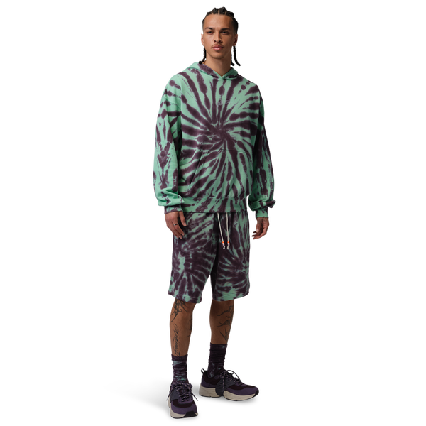 Jordan Brooklyn Festival TD Fleece Pull Over - Men's - Pale Ivory/Burgundy Ash/Green Glow - Image 5