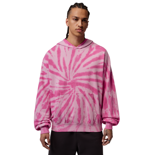 Jordan Brooklyn Festival TD Fleece Pull Over - Men's - Pale Ivory/Iced Carmine/Pinksicle