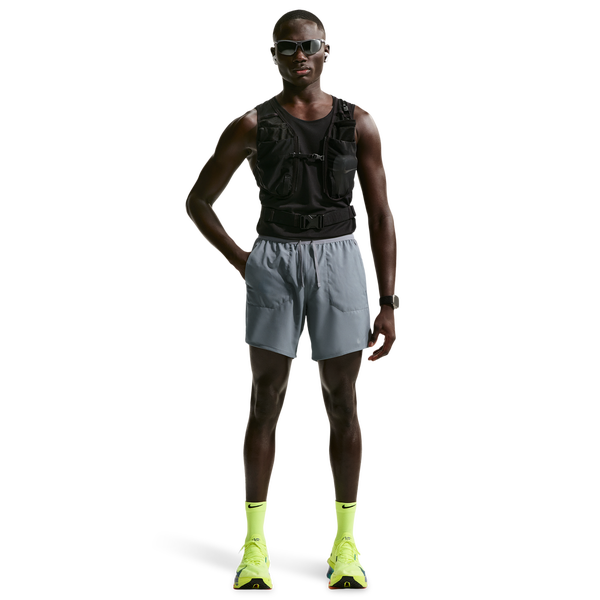 Nike Dri-FIT Stride 2in1 7" Shorts - Men's - Smoke Grey/Reflective Silver - Image 3