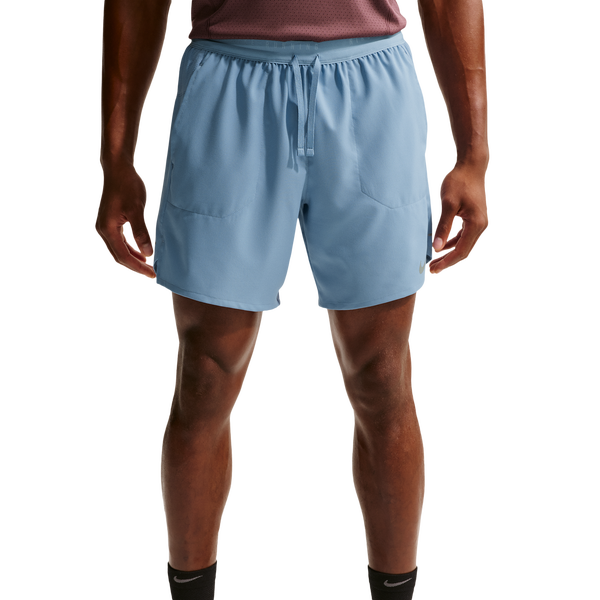 Nike Dri-FIT Stride 2in1 7" Shorts - Men's - Reflective Silver/Work Blue