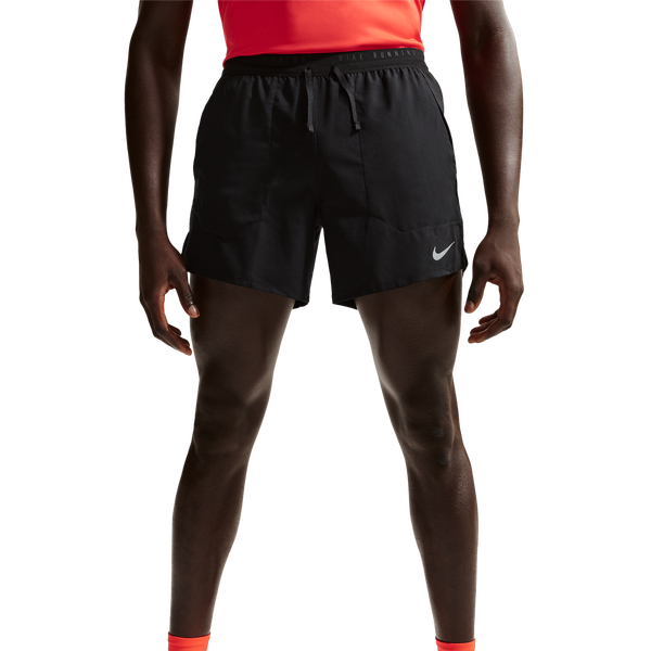 Nike Dri-FIT Stride 5in Brief-Lined Shorts - Men's - Black/Reflective Silver