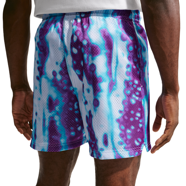 Nike Dri-FIT 5 Inch Mesh Print Shorts - Men's - Pale Ivory/Football Grey - Image 2