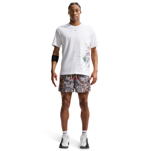 Nike Dri-FIT SI Practice Mesh AOP 5" Shorts - Men's - Cement Grey/Pale Ivory - Image 3