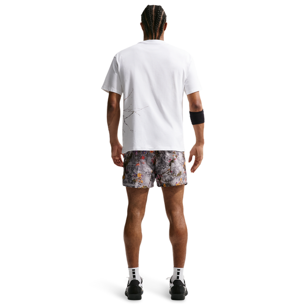 Nike Dri-FIT SI Practice Mesh AOP 5" Shorts - Men's - Cement Grey/Pale Ivory - Image 4