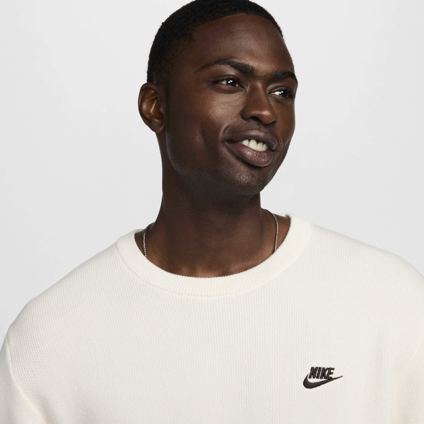 Nike Club Crew Sweater - Men's - Sail/Black - Image 3