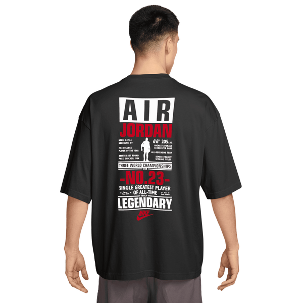 Jordan Flight Reis Legend Short Sleeve Crew - Men's - University Red/Black - Image 2