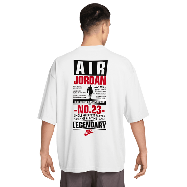 Jordan Flight Reis Legend Short Sleeve Crew - Men's - University Red/White - Image 2