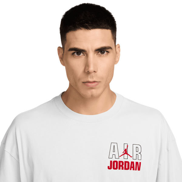 Jordan Flight Reis Legend Short Sleeve Crew - Men's - University Red/White - Image 3