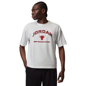 Jordan Flight Essential Boxy Graphic Short Sleeve Crew - Men's - White/Red
