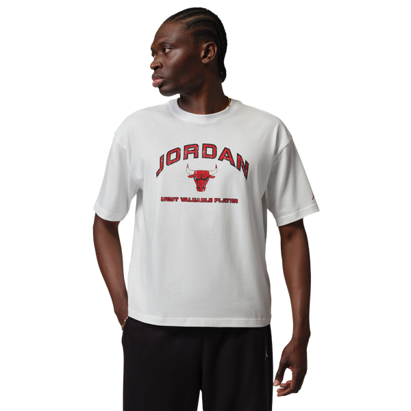 Jordan Flight Essential Boxy Graphic Short Sleeve Crew - Men's - White/Red