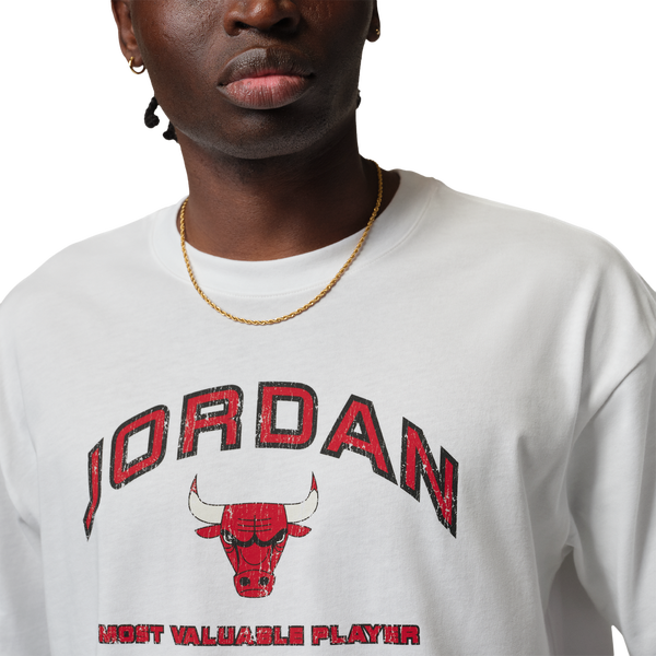 Jordan Flight Essential Boxy Graphic Short Sleeve Crew - Men's - White/Red - Image 3