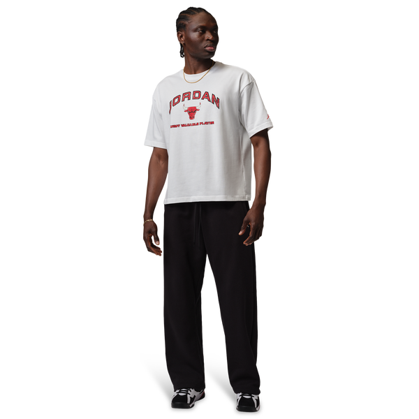 Jordan Flight Essential Boxy Graphic Short Sleeve Crew - Men's - White/Red - Image 4
