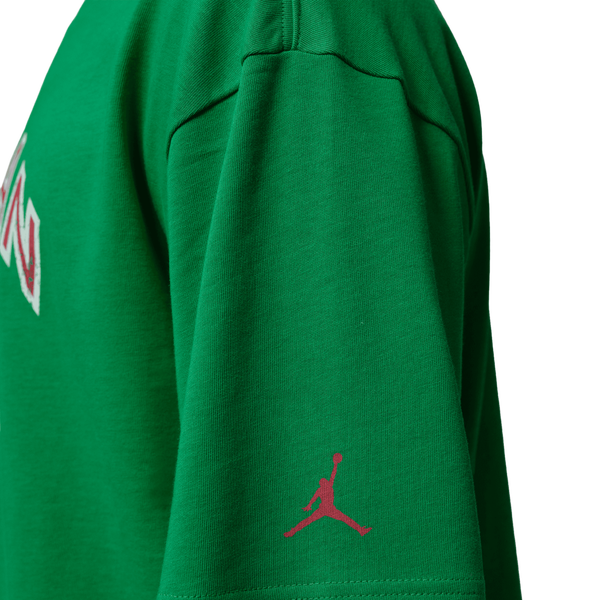 Jordan Flight Essential Boxy Graphic Short Sleeve Crew - Men's - Lucky Green/University Red - Image 4