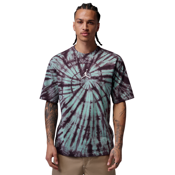 Jordan Brooklyn Festival TD Seasonal SS Crew - Men's - Green Glow/Pale Ivory