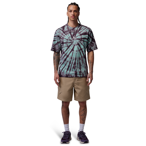 Jordan Brooklyn Festival TD Seasonal SS Crew - Men's - Green Glow/Pale Ivory - Image 4