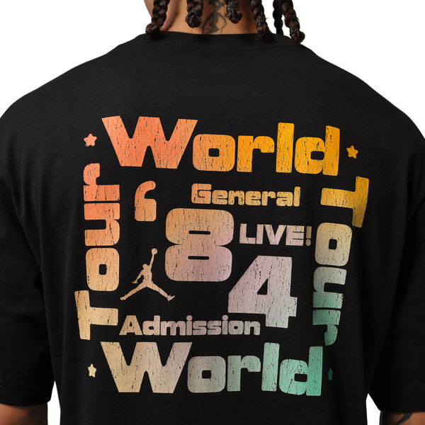 Jordan Brooklyn Festival SS Crew - Men's - Black - Image 4