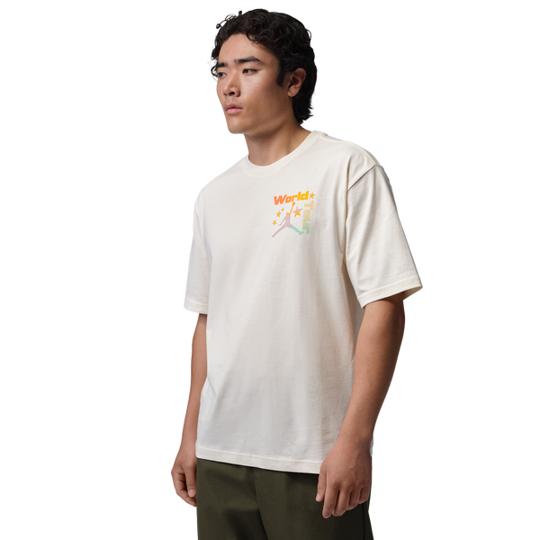 Jordan Brooklyn Festival SS Crew - Men's - Pale Ivory