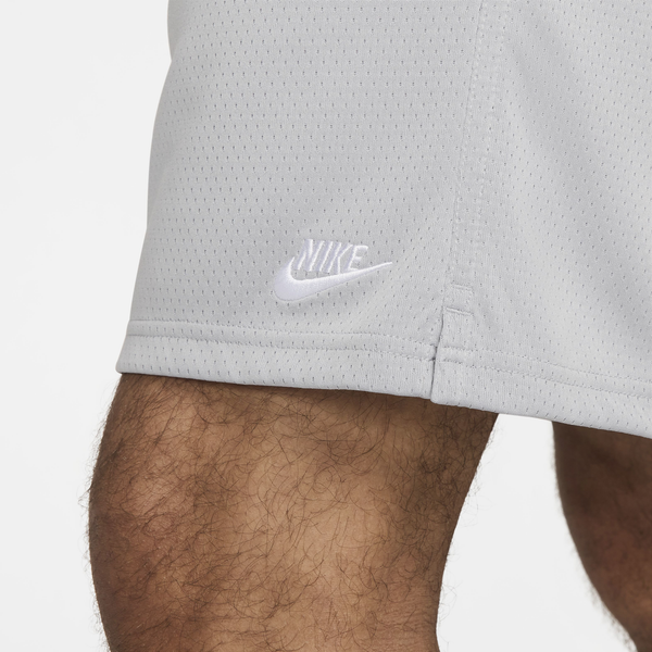Nike Club Flow Mesh Shorts - Men's - White/Light Smoke Grey - Image 4