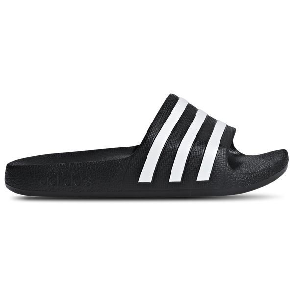 adidas Adilette Aqua Slides - Boys' Preschool - White/Black