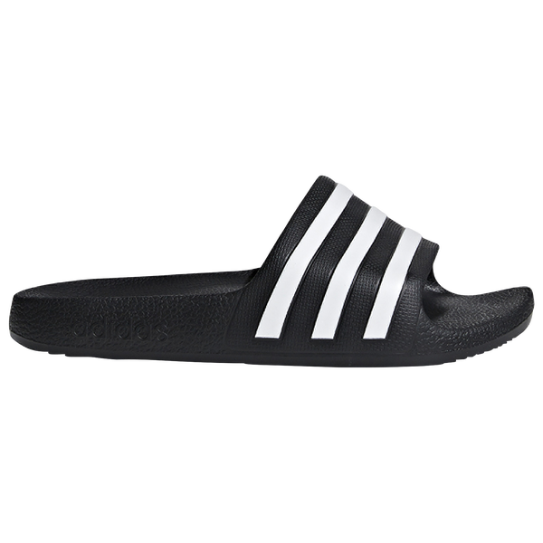 adidas Adilette Aqua Slides - Boys' Preschool - White/Black - Image 7