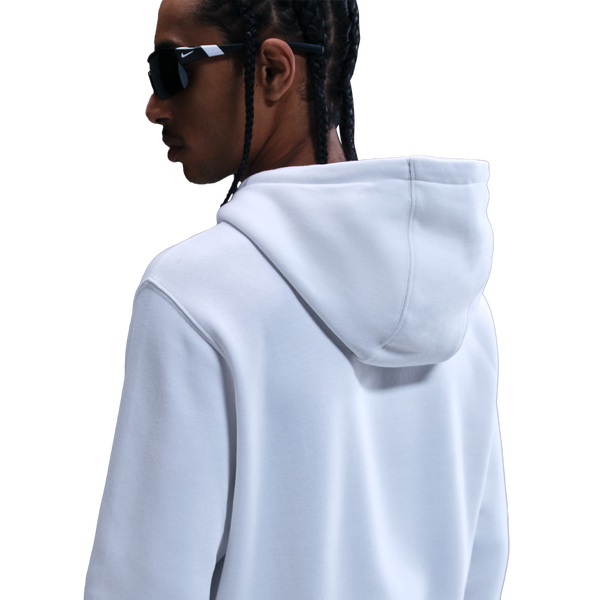 Nike Club Pullover Hoodie - Men's - White/Black/Black - Image 2