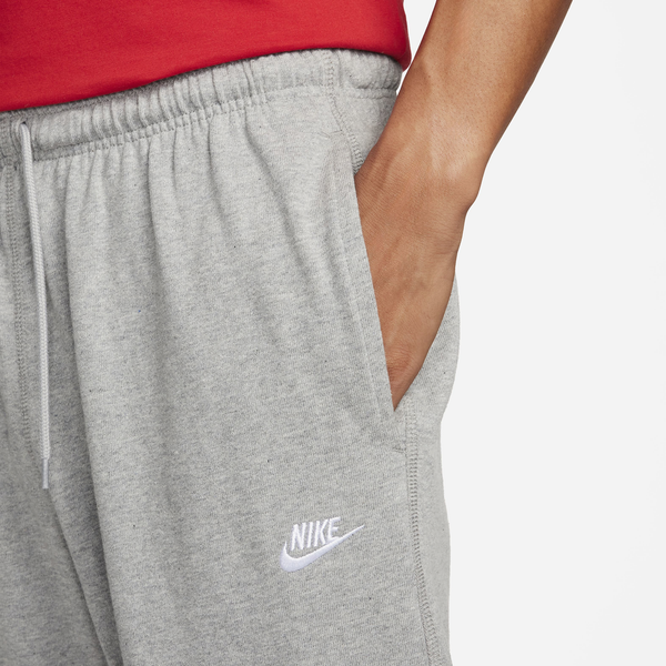 Nike Club Knit Open Hem Pants - Men's - White/Dark Grey Heather - Image 3