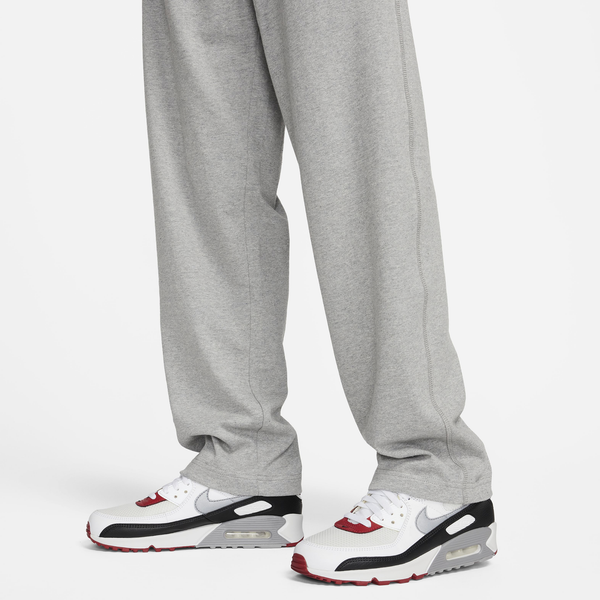 Nike Club Knit Open Hem Pants - Men's - White/Dark Grey Heather - Image 4