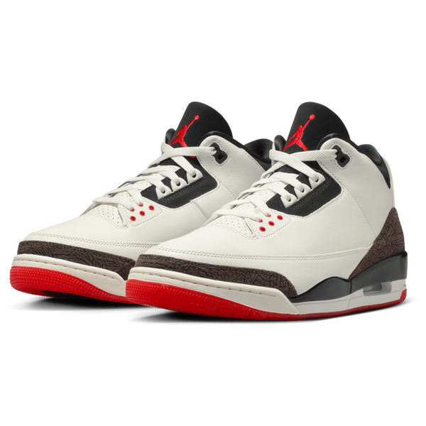 Jordan AJ Retro 3 OG - Men's - Black/White/Red - Image 6