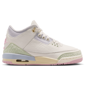 Jordan Retro 3 - Boys' Grade School - White/Pink/Green