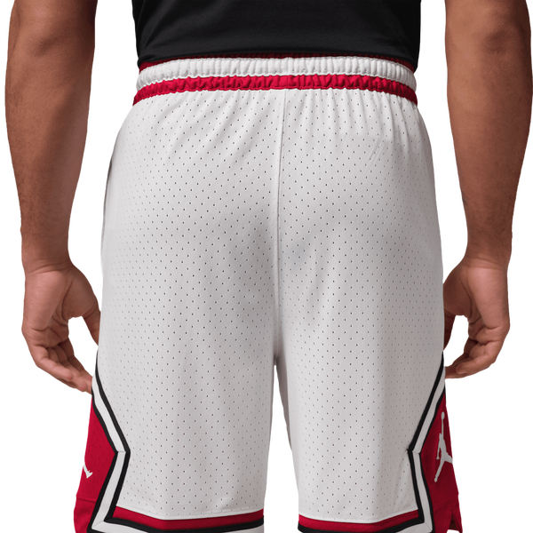 Jordan Dri-FIT SPT 9" Diamond Shorts - Men's - White/Gym Red - Image 2