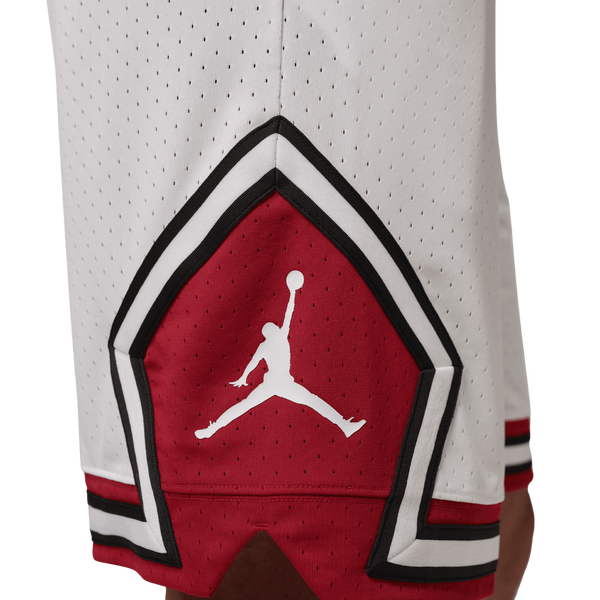 Jordan Dri-FIT SPT 9" Diamond Shorts - Men's - White/Gym Red - Image 4