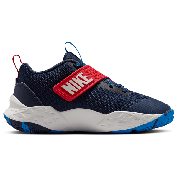 Nike Hustle D 12 - Boys' Grade School - Sail/Team Navy/University Red