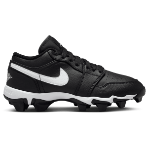 Jordan AJ 1 Low Cleats - Boys' Grade School - White/Black