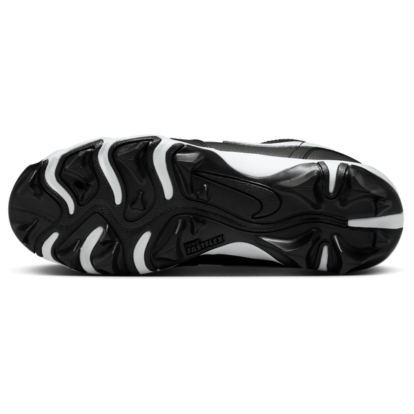 Jordan AJ 1 Low Cleats - Boys' Grade School - White/Black - Image 5