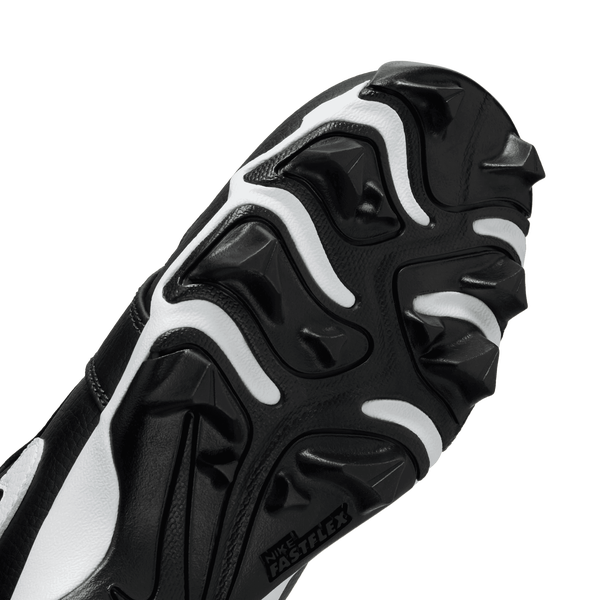 Jordan AJ 1 Low Cleats - Boys' Grade School - White/Black - Image 9