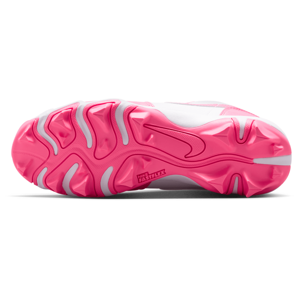 Jordan AJ 1 Low Cleats - Boys' Grade School - White/Digital Pink - Image 5